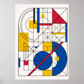 Affiche abstraite géométrique Bauhaus (Devant)