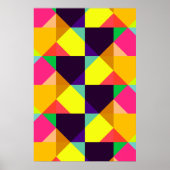 Affiche Abstraite Géométrique Moderne Colorée (Devant)