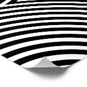 Affiche Abstraite Géométrique Noir et Blanc Gras (Coin)