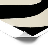 Affiche abstraite & graphique Fluid Zebra Stripes (Coin)