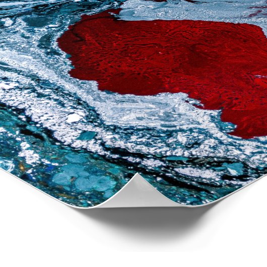 Affiche abstraite Mars (Coin)