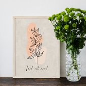 affiche abstraite minimaliste feuille