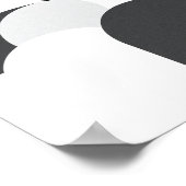 Affiche Abstraite Minimaliste Noir et Blanc (Coin)