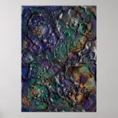 Affiche Abstraite Mosaïque Psychedelique Bijou | V (Devant)