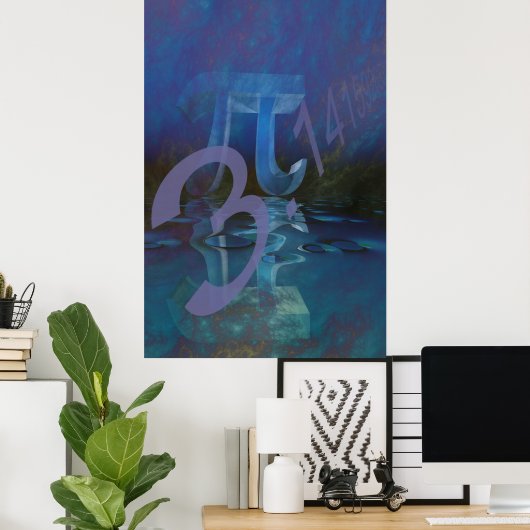 Affiche abstraite Pi (Bureau à domicile)