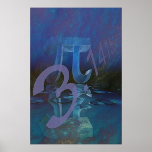 Affiche abstraite Pi (Devant)