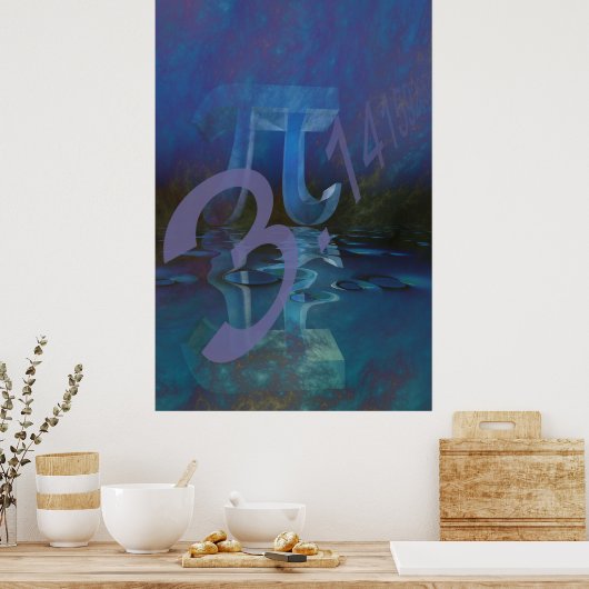 Affiche abstraite Pi (Cuisine)
