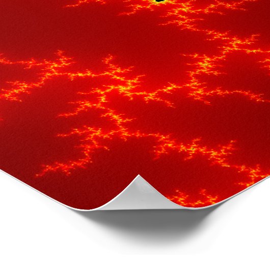 Affiche Abstraite sur le feu fractal (Coin)