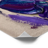 Affiche Abstraite Tourbillon Floral Violet (Coin)
