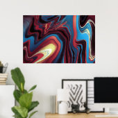 Affiche Abstraite unique couleur cool (Bureau à domicile)