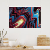 Affiche Abstraite unique couleur cool (Cuisine)