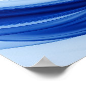 Affiche abstraite vague de fluide bleu saphir (Coin)