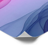 Affiche Abstraite Vagues Superposées Violet Magent (Coin)
