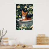 Affiche Abyssin Dans Baignoire, Affiche De Chat Dr (Cuisine)