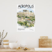 Affiche Acropole Athènes Grèce Monument Historique (Cuisine)