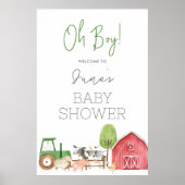 Affiche Affiche de bienvenue Baby shower agricole (Devant)