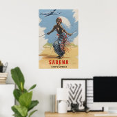Affiche Afrique du Sud Sabena Voyage Impression Af (Bureau à domicile)