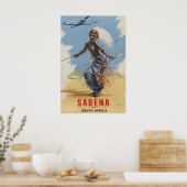 Affiche Afrique du Sud Sabena Voyage Impression Af (Cuisine)