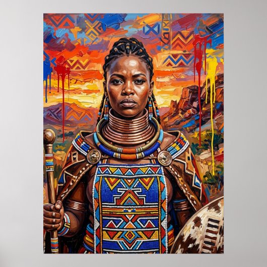 Affiche afrocentrique d'art africain (Devant)