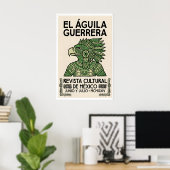 Affiche Aigle Mexicain Motif Guerrier Aztèque (Bureau à domicile)