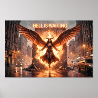 Affiche Ailes infernales dans ruine sous la pluie