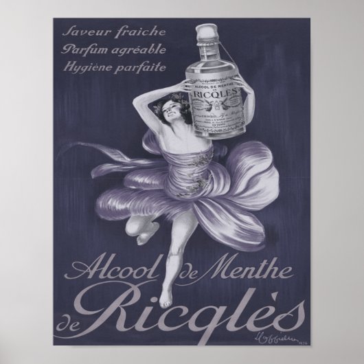 Affiche Alcool de menthe de Ricqlès 1924 (Devant)