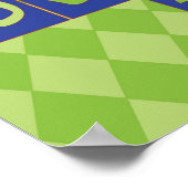 Affiche Alef Beis (vert et marine) (Coin)