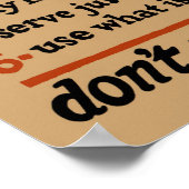 Affiche alimentaire vintage Imprimer - Première Gu (Coin)