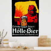 Affiche allemande de bière 1905 (Cuisine)