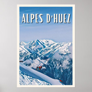 Affiche Alpe d'Huez Station de ski