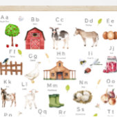 Affiche Alphabet ABC Animaux de la Ferme Décoratio