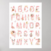 Affiche Alphabet ABC des Fées Décoration Chambre E (Devant)