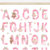 Affiche Alphabet ABC Ours de Ballet Décoration Cha