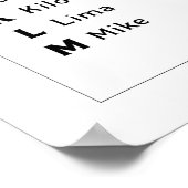 Affiche  - Alphabet aéronautique Poster (Hoek)