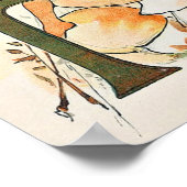 Affiche Alphabet Fée Fleur Vintage (Coin)