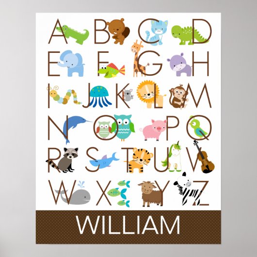 Affiche Alphabet pour Enfants (Devant)