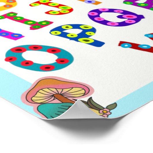 Affiche alphabet rose (Coin)