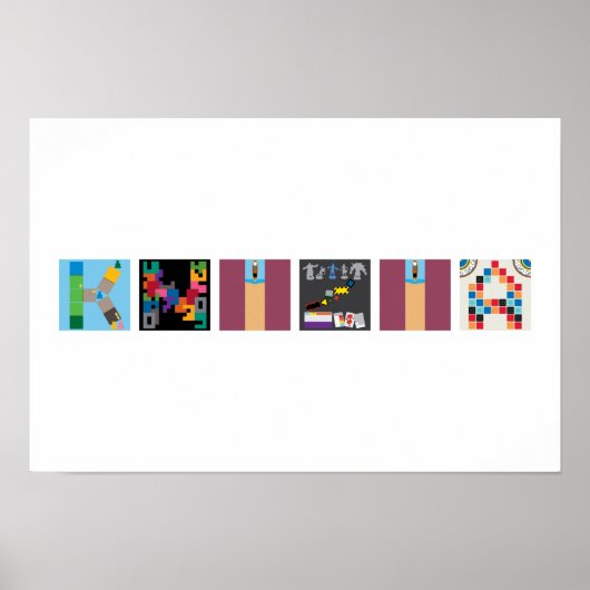 Affiche Alphabetique de Jeu de Société à 6 Lettres (Devant)