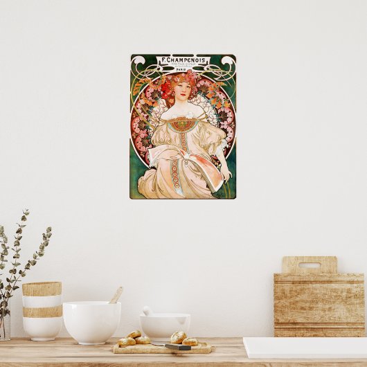 Affiche Alphonse Mucha F. Champenois (Cuisine)