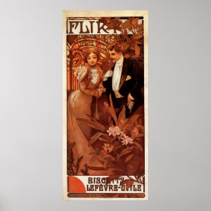 Affiche Alphonse Mucha Flirt