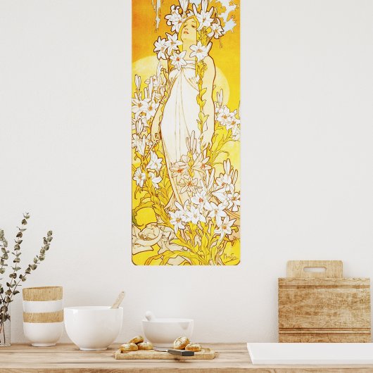 Affiche Alphonse Mucha Lily (Cuisine)