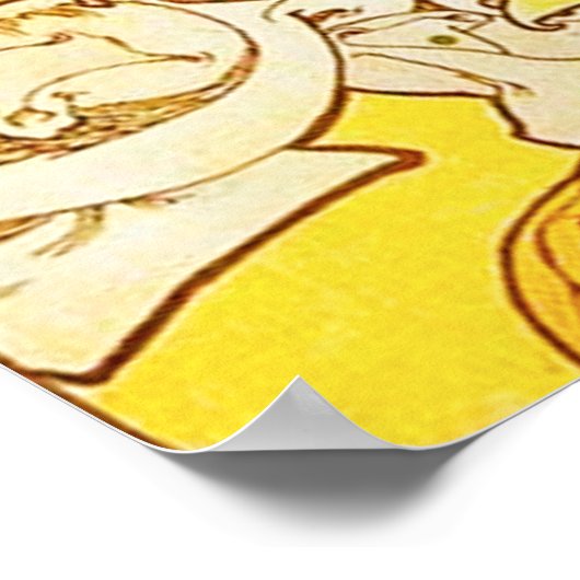 Affiche Alphonse Mucha Lily (Coin)