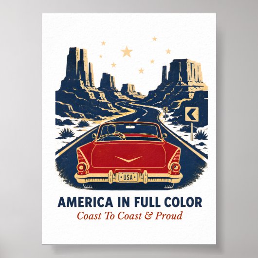 Affiche America en Couleurs (Devant)