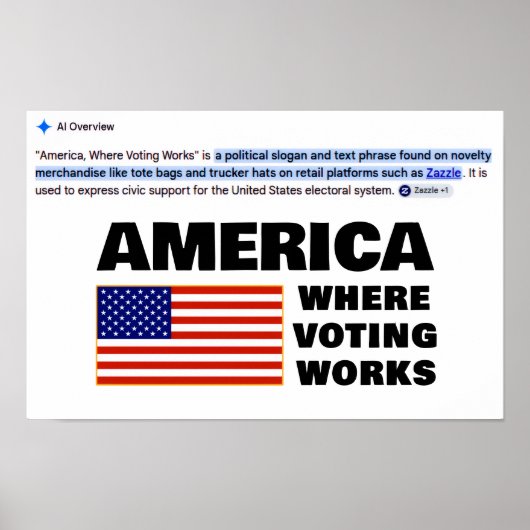 Affiche America, Where Voting Works (Devant)