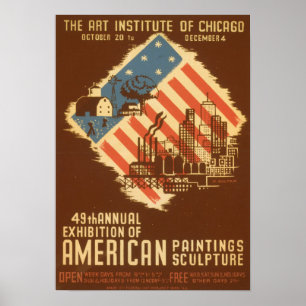 Affiche américaine vintage d'exposition