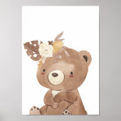 Affiche Amérindienne d'ours pour la chambre d'enfa (Devant)