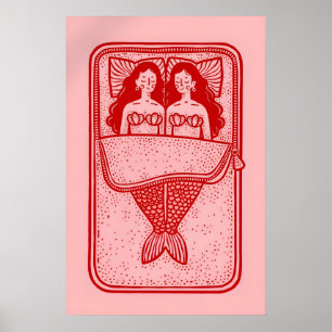 Affiche Amoureux de Sirènes, Impression d'Art de L