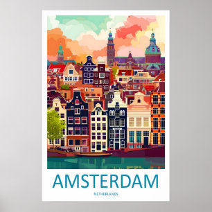Affiche Amsterdam Parc National Ski 2Voyage Vintag