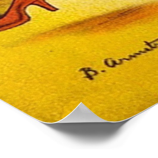 Affiche amusante de Beauté de bain des années 1940 (Coin)