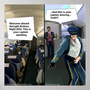 Affiche amusante du pilote Hipster